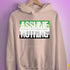 Assume Nothing Aromantic Pride Flag Hoodie - Light Pink